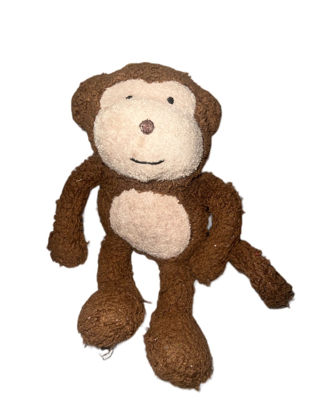 HTF tiddliwinks Brown monkey Stuffed plush Shaggy Toy Curly Tail